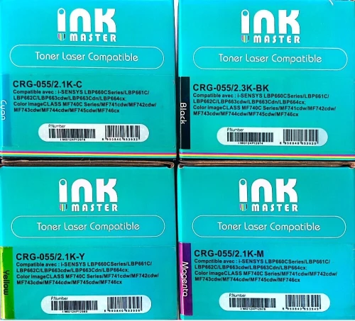 Pack Toner Laser Compatible CRG-055 (BK/C/Y/M) - Ink Master