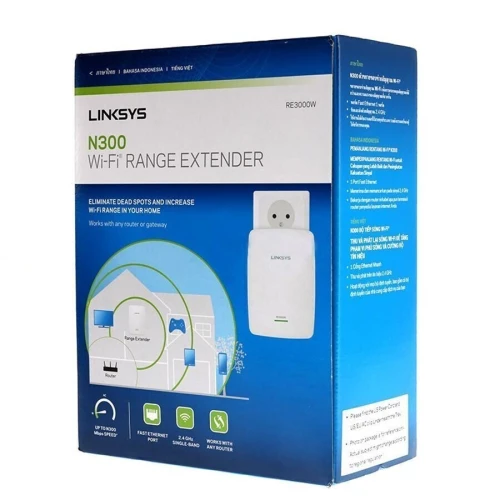 Linksys RE3000W N300 Wi-Fi Range Extender (RE3000W)