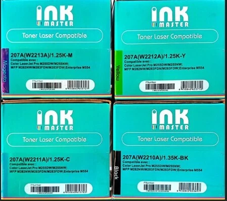 Toner Laser Compatible 207A (W2210A / W2211A / W2212A / W2213A) - Ink Master