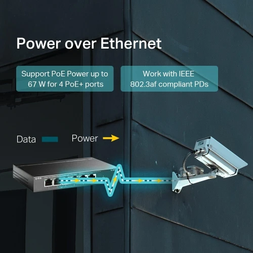 Switch PoE TP-Link TL-SF1006P / 6 Ports (4 Ports PoE+) / Idéal pour Caméras IP & Points d'accès