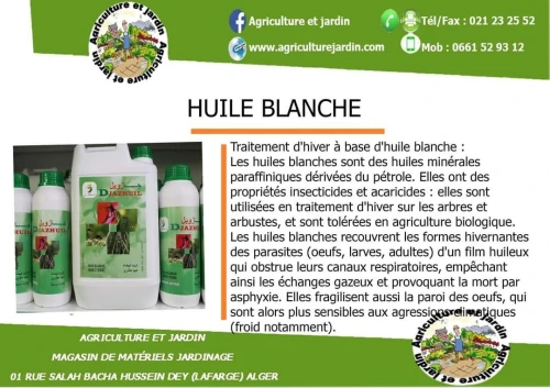 huile blanche 