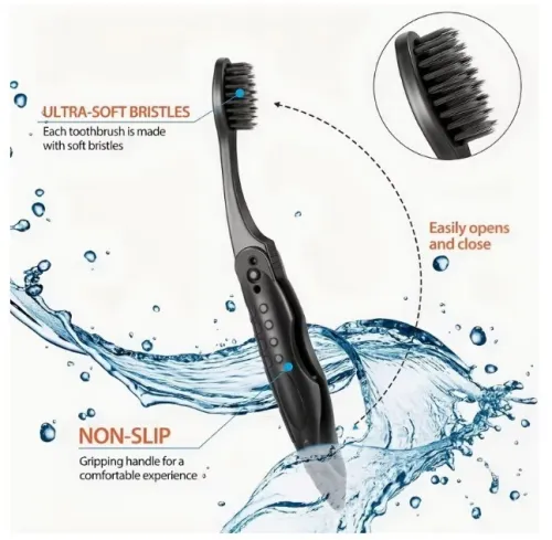Brosse à dents pliante et compacte idéale pour les voyages