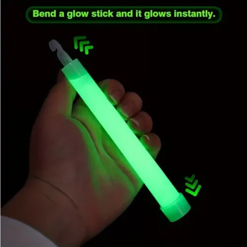 Lot de 5 Bâtons lumineux fluorescent ultra-puissant - Vert