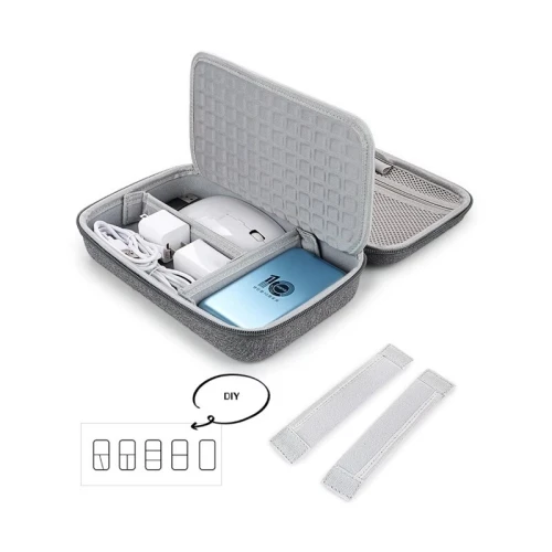 Pochette de Rangement Tech & Accessoires PREMIUM - Organisation Totale pour Câbles, Chargeurs & Batteries TechPouch