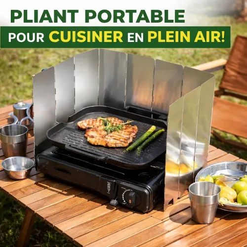 Pare-Vent Pliable Pour Réchaud De Camping En Aluminium Léger