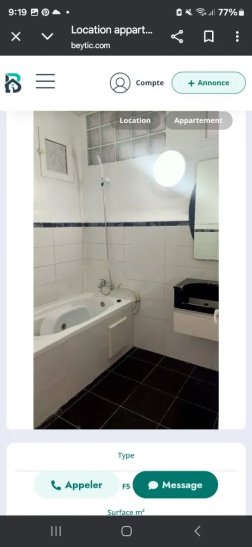 Location Appartement F5 Alger Kouba