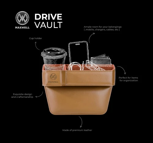 Maxwell Remplisseur de siège de voiture avec porte de charge universel organisateur de voiture