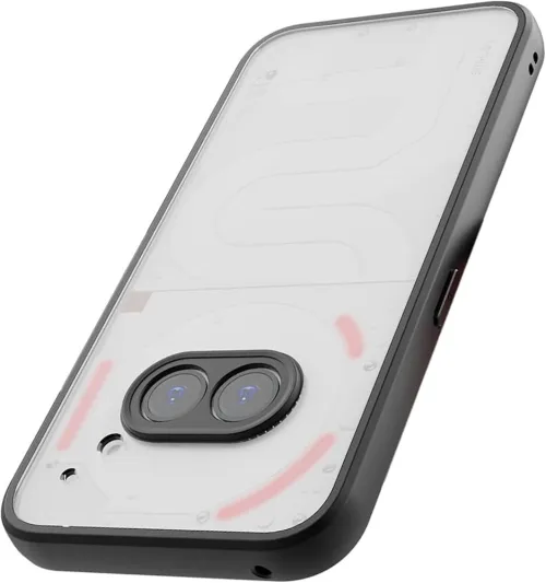 Coque Antichoc transparente avec bordure noir en silicone Nothing Phone 2A 2A Plus