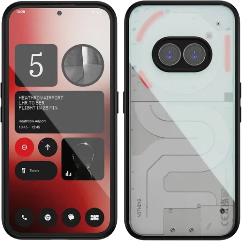Coque Antichoc transparente avec bordure noir en silicone Nothing Phone 2A 2A Plus