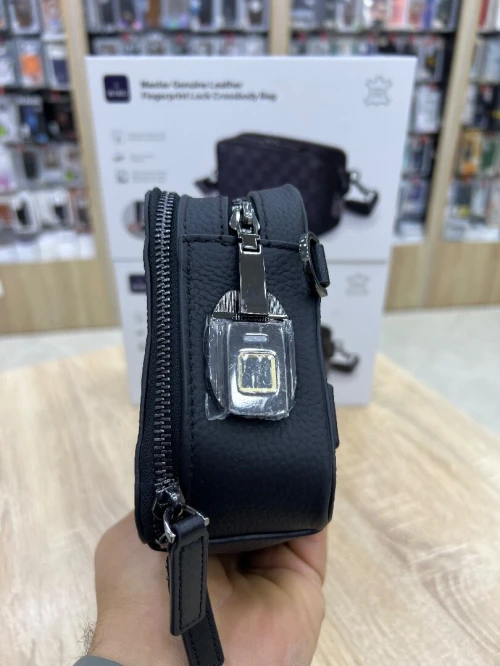 Sac à main WIWU avec bandoulière en cuir avec verrouillage à empreinte digitale