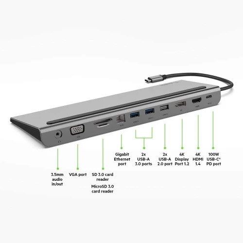 Hub adaptateur belkin Belkin CONNECT USB-C 11-in-1 Multiport Dock