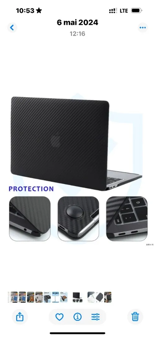 Coque MacBook en carbone 