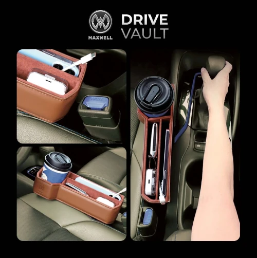 Maxwell Remplisseur de siège de voiture avec porte de charge universel organisateur de voiture