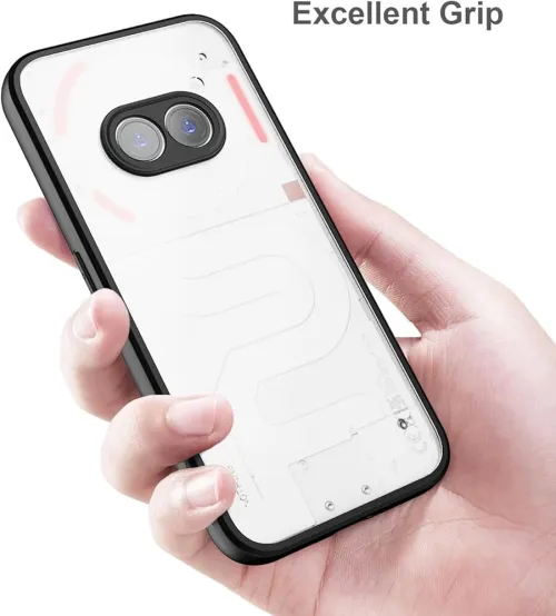 Coque Antichoc transparente avec bordure noir en silicone Nothing Phone 2A 2A Plus