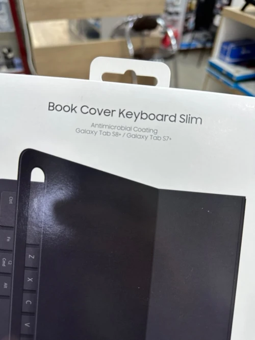 Pochette clavier Galaxy Tab S8+ / S7 FE / S7+ Book Cover Keyboard Slim, Black
