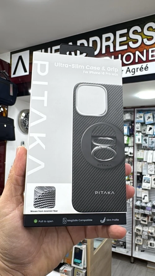 Coque Antichoc Pitaka Tactile Woven avec Anneau 16 Promax
