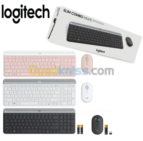Ensemble ( Pack / Kit ) clavier souris Logitech MK470 ultra fin sans Fil/azerty