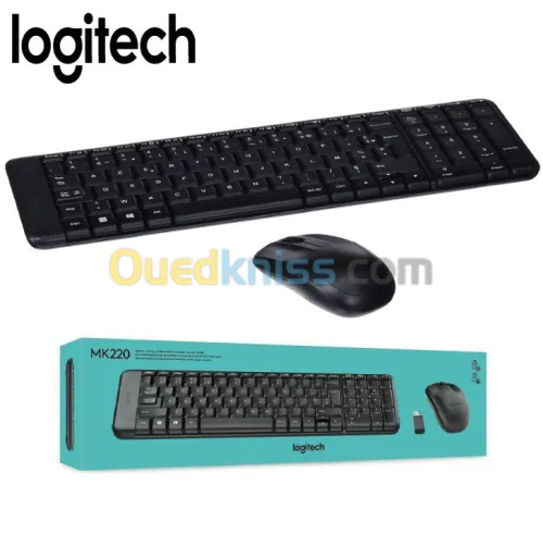 Ensemble ( Pack / Kit ) clavier souris Logitech MK220 sans fil/azerty