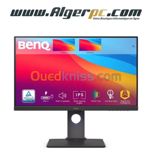 Ecran BENQ PD2705Q 27 Pouces/2K/Dalle IPS/16:9/60Hz/5Ms/HDR10/HDMI/DP/USB-C/USB-B/USB 3.2