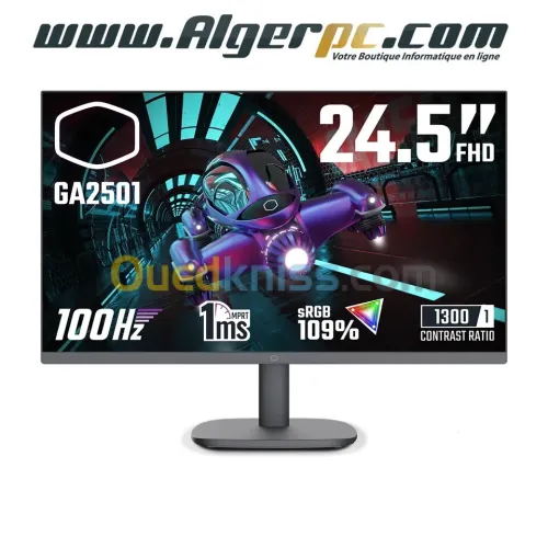 Ecran Cooler Master GA2501 24.5 Pouces/FHD/100Hz/IPS/1ms/HMDI/VGA