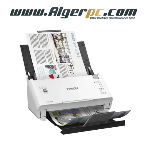 Scanner professionnel A4 compact Epson WorkForce DS-410 connectivité USB/recto verso/ chargeur automatique de documents