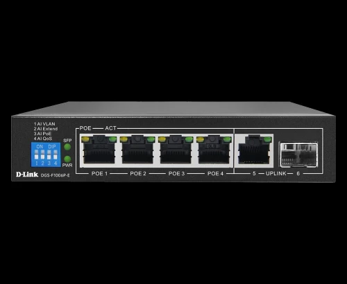 Gigabit Ethernet Switch - Dlink 6 Port DGS-F1006P-E | D-Link