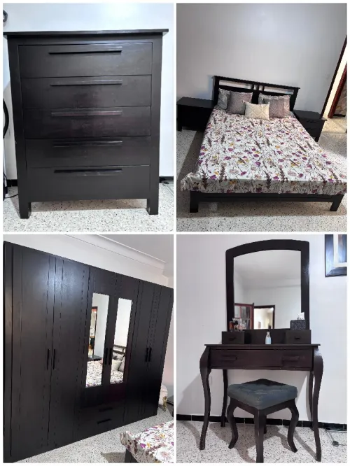 Chambre a coucher en bois hêtre 