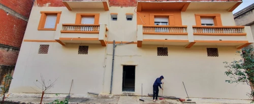 Décoration façade Monocouche