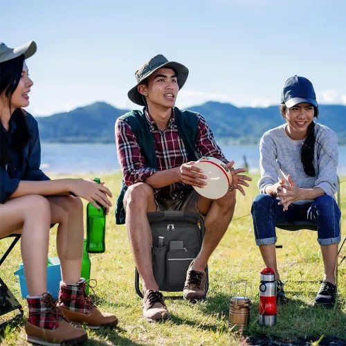 Sac à Dos Isotherme et Chaise Multifonction pour Camping 3en1  كرسي وحقيبة تخييم