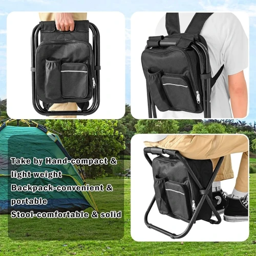 Sac à Dos Isotherme et Chaise Multifonction pour Camping 3en1  كرسي وحقيبة تخييم