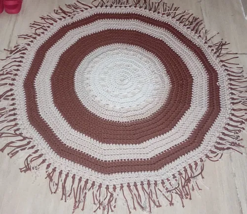 Tapis au crochet fait main sur commande 