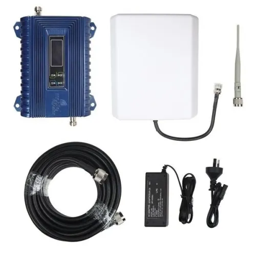 Kit Amplificateur Répéteur GSM 4G LTE + Antenne Panneau 500m2 Made in france