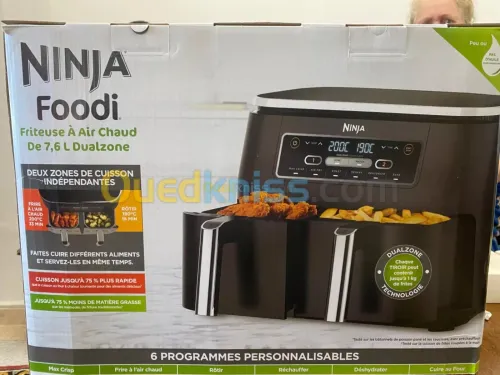 NINJA Foodi Dual Zone Airfryer Digital, 2 Tiroirs, 7,6L