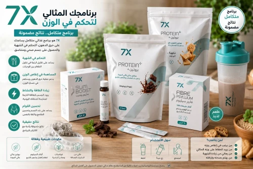 حلم الجسم الصحي يبدأ بخطوة  مع برنامج 7X، تقدر تتحكم في وزنك بطريقة صحية ومتوازنة