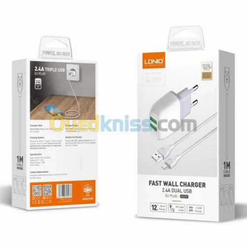 CHARGEUR 2xUSB LDINO A2219 TYPE C