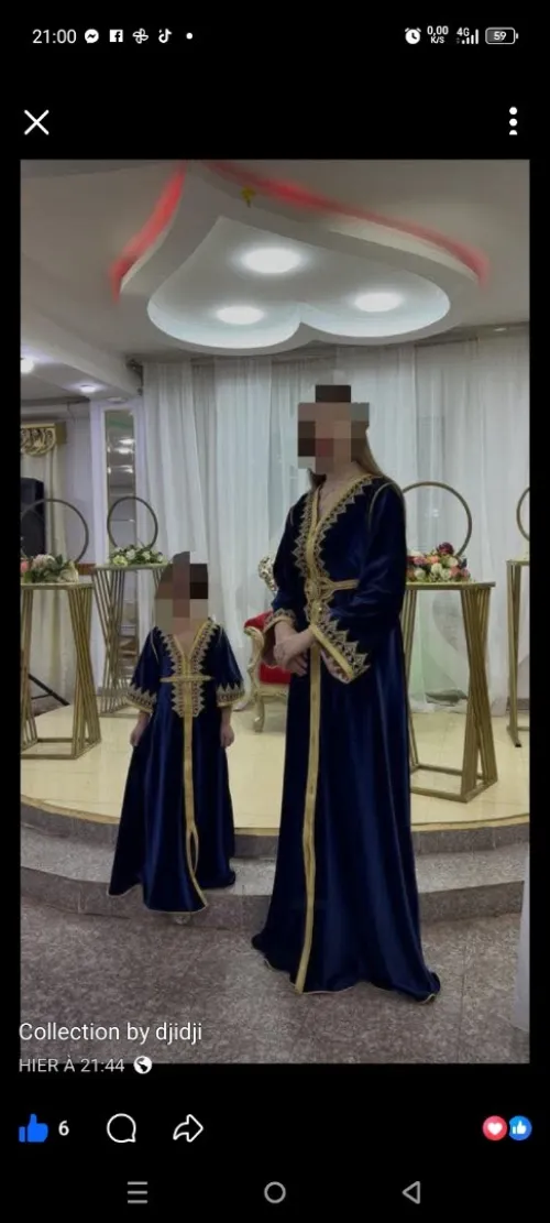 Kaftan fille et sa maman