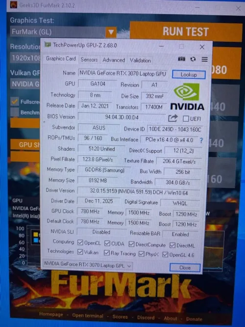 Asus Tuf laptop + Chargeur Original