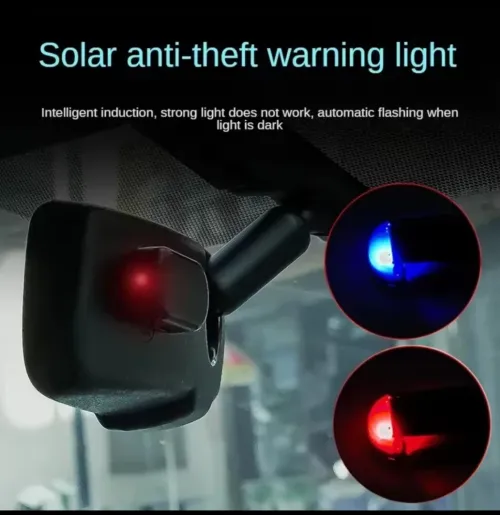 Un faux système d'alarme pour voiture  lumière rouge et bleu. ضوء مضاد للسرقة