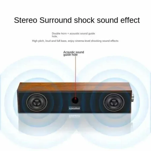 Speaker E-3090 Wooden Multimedia Digital Speaker