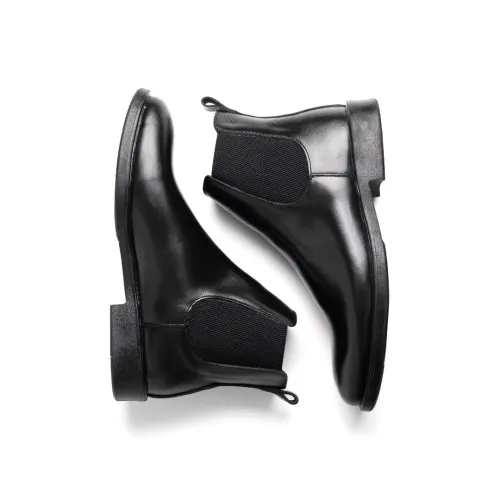 Chelsea boots élégance _ cuir véritable noire et marron