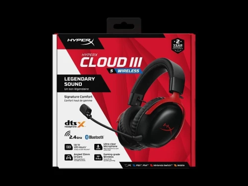 Hyper X Cloud III S Wireless - Black & Red