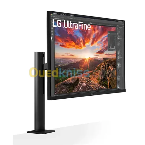 ECRAN LG 31.5"- 32UN880-B - 5 ms - Dalle IPS - HDR10- HDMI/DisplayPort/USB-C - Pied + bras articulé