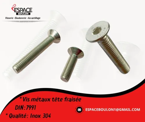 Vis métaux INOX tête fraisée - FHC