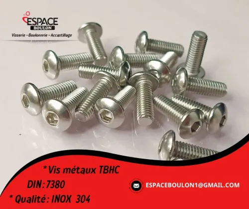 Vis métaux TBHC INOX - tête bombée