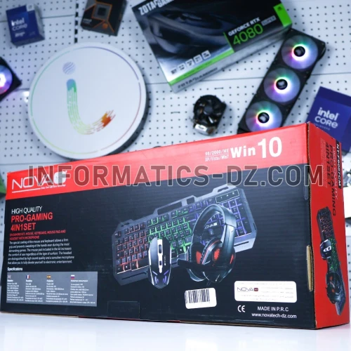 COMBO GAMING 4IN1 NOVA KEYBOARD + MOUSE + HEADSET + MOUSEPAD