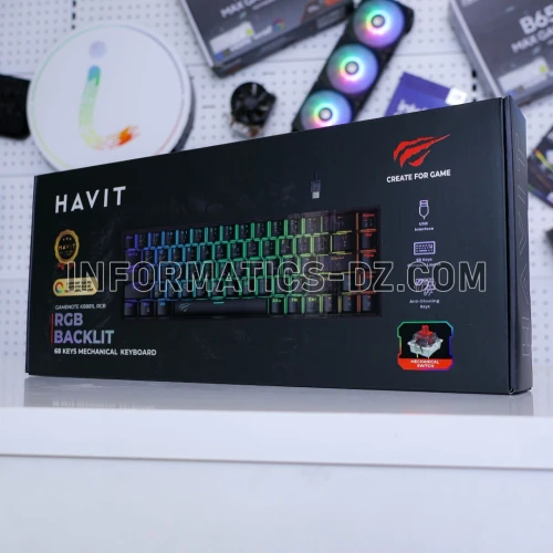 Havit KB881L Keyboard  68-Key RGB Mechanical Gaming