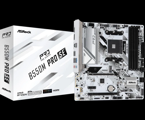 ASROCK B550M PRO SE WHITE AM4 MOTHERBOARD