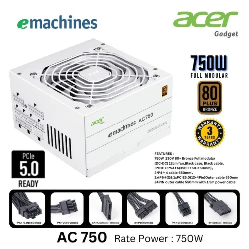 PSU Acer AC-750 750w Full Modular 80plus Bronze