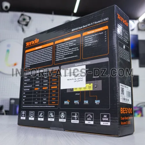 Tenda TE6L Pro BE5100 Router WiFi 7 Dual-Band ~5,011 Mbps (5 GHz + 2.4 GHz)