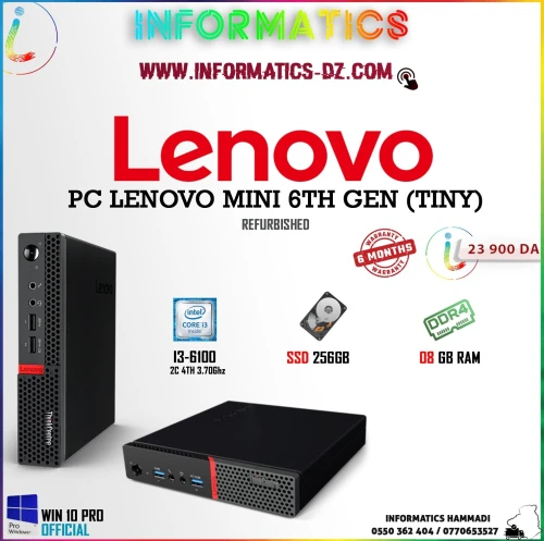 LENOVO THINKCENTRE MINI (TINY) RENEWED I3/I5/I7 (6GEN et 7GEN)